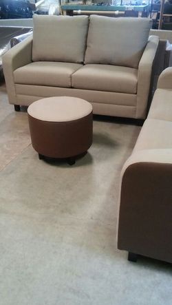 NEW SOFA SET. 3 PCS. TWO SOFAS AND ONE OTTOMAN. NEWW NEVER USED.