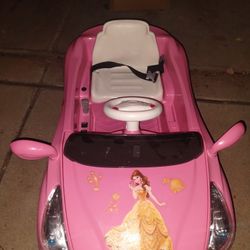 Pink Convertible Car For Child 
