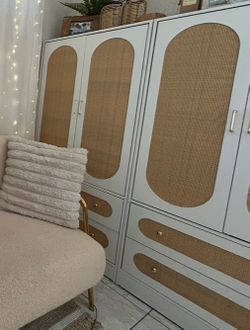 2 White /Ratan Wardrobe Cabinets