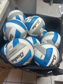 Two dozen - 24+ collegiate leather indoor volleyballs in great condition