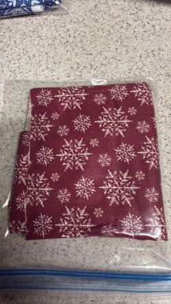 1/2 Yard Burgundy Glitter Fabric with Snowflaked