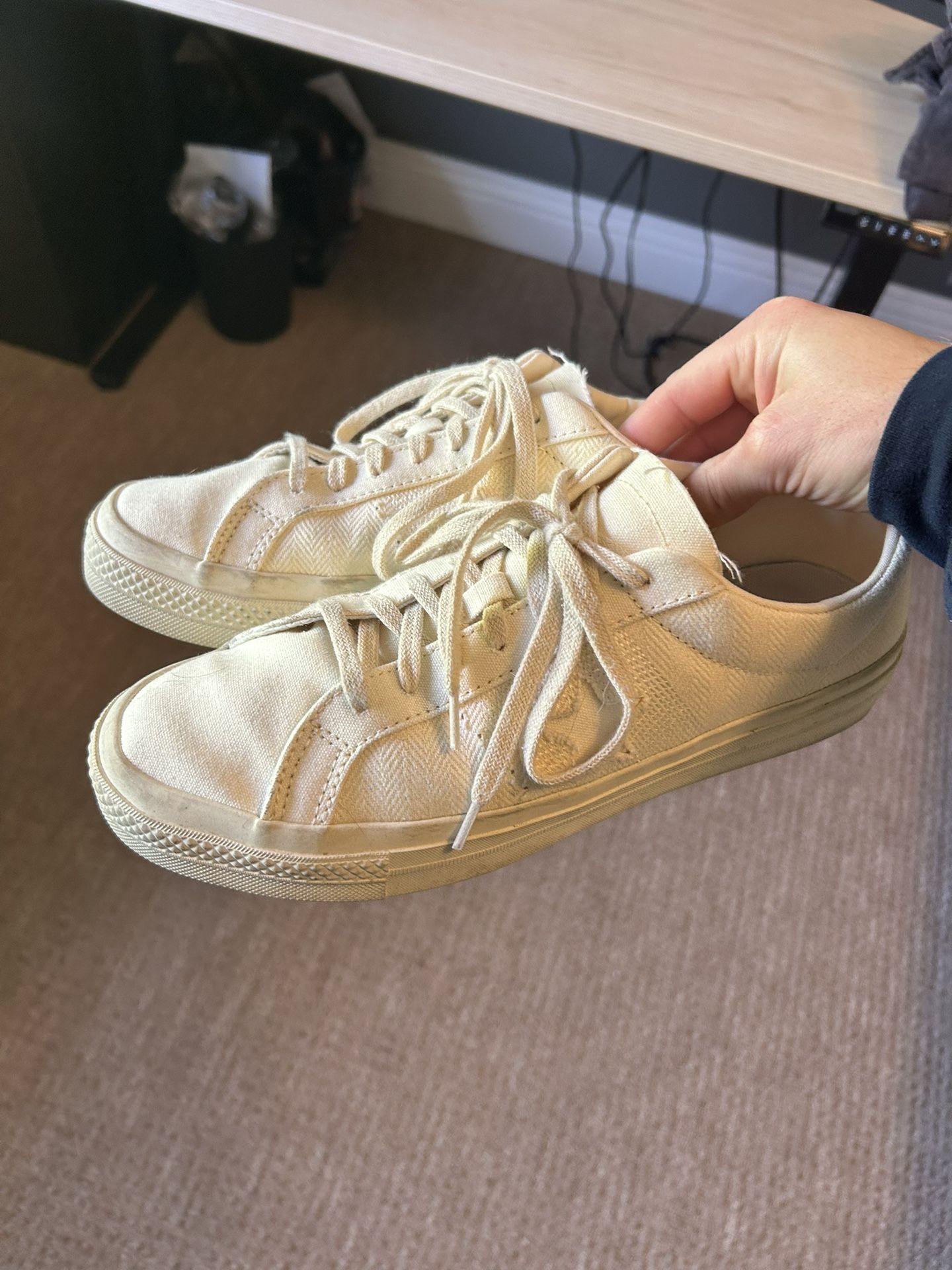 Cream White Converse 