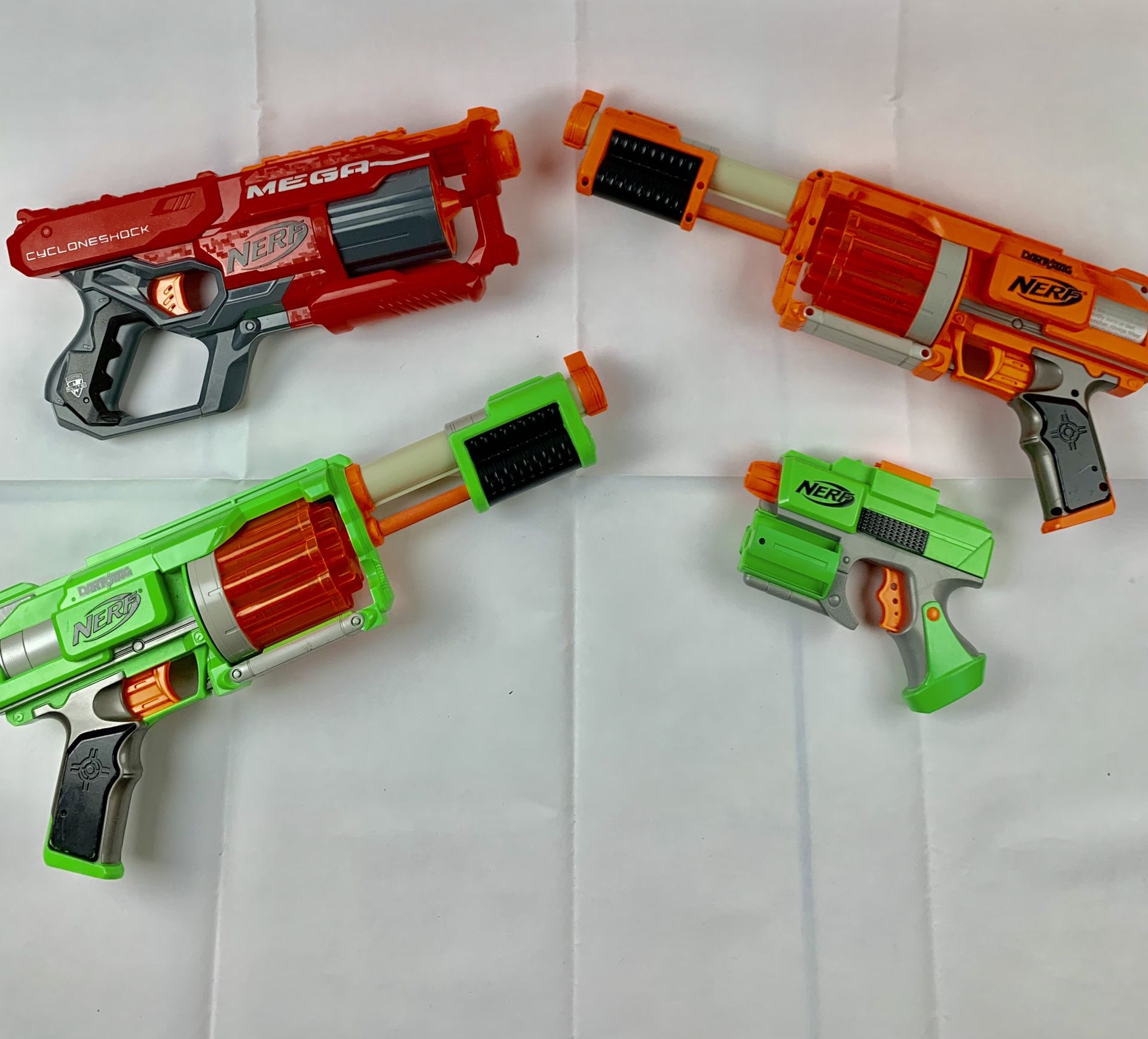 4 Nerf guns