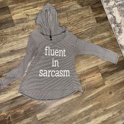 S/M Light Weight Hoodie Black And White 