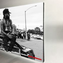 Canvas wall decoration 30”x42”. Brand new we can make it in different sizes, from 4.5”x4.5” to 30”x66”, Wood frame and sprayed with glossy clear coat