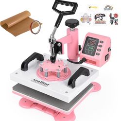 Lya Vinyl 12" x 10" Heat Press Machine, High Pressure Heat Press Machine for T-Shirt, Digital Industrial Sublimation Printer for Heat Transfer Vinyl (