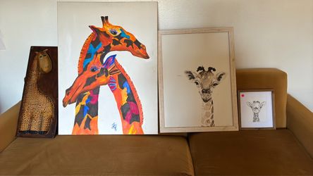 Giraffe paintings