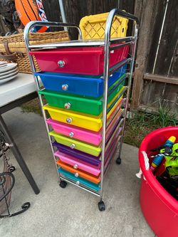 Plastic drawr cart