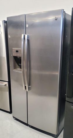 GE Side By Side Stainless Steel Refrigerator Fridge
