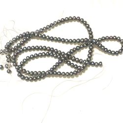 Strand Of 5mm Gray Pearls