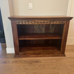 Solid Ironwood TV Stand/Bookshelf
