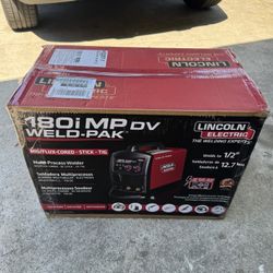Lincoln Electric 180 Amp Weld-Pak 180i Multi-Process Stick/MIG/Flux-Core/TIG, 120V or 230V Aluminum 