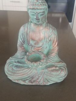 Buddha Cement Statue Tea Light Holder