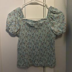 Light Blue Floral Shirt 