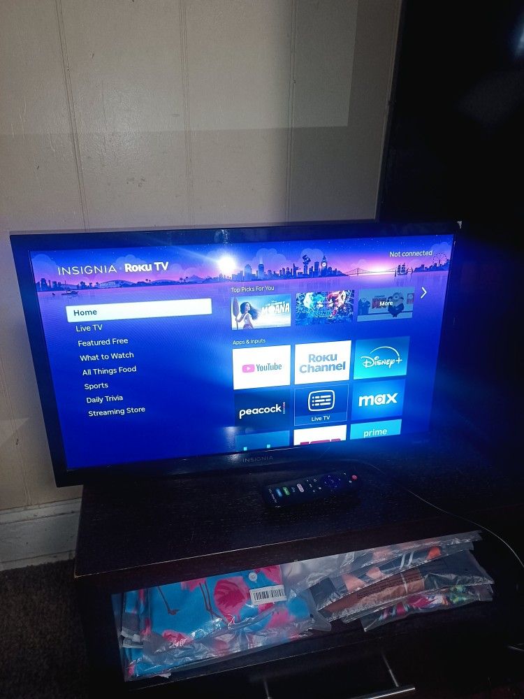 24 Inch Roku Smart TV With Mount And REMOTE