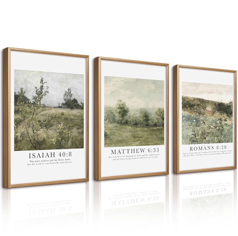 Christian Bible Verse Wall Art Decor, Canvas Painting Jesus Religious Wall Art