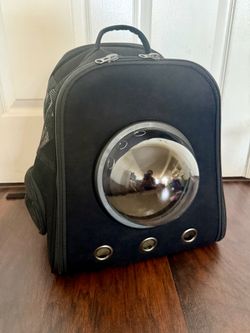 Backpack Cat Carrier - Black - Boots & Barkley Small Breed, 15lbs Capacity, 16" Height