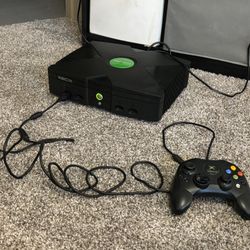 Original Xbox And 8 Games -  Obo
