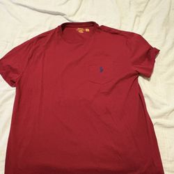 Polo Ralph Lauren Red Pocket Shirt Size Medium