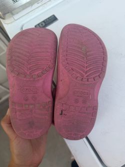 Pink crocs