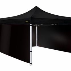 Black Pop-Up Canopy Tent with Side Walls 10x10