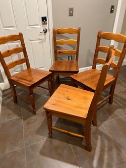 Wood dining chairs