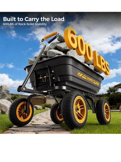 CAMMOO Heavy Duty Garden Dump Cart 600 LBS