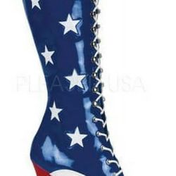 Super Cute Red White & Blue Boots New