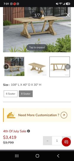 Wood table