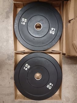 55 lb Olympic Bumper Pair, New in Box 