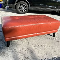 Leather Ottoman 