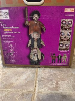 Home Accents 7.5 ft Animated LED Zombie Stack Trio