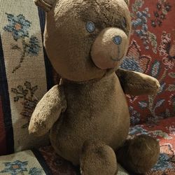 H  & B BABY VISION  CHOCOLATE BROWN TEDDY  BEAR SOFT PLUSH ANIMAL TOY  10"