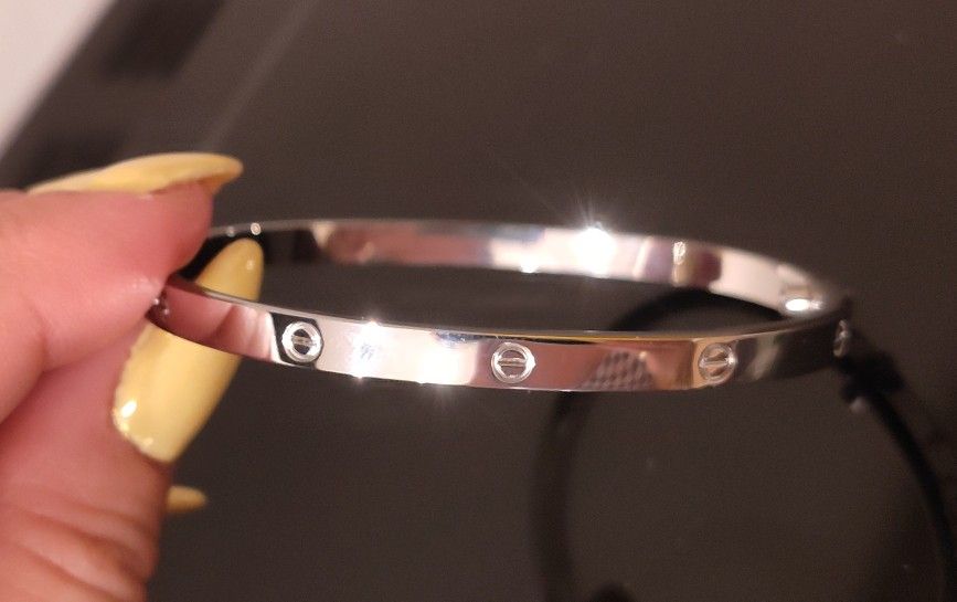 Stainless Steel Silver Color Bangle Bracelet