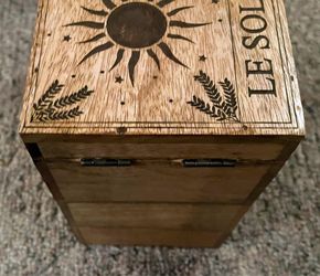 New Wooden celestial jewelry box