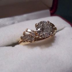 14KT Gold Beautiful Ladies Engagement & Wedding Ring Set - 1.43 Total Carats