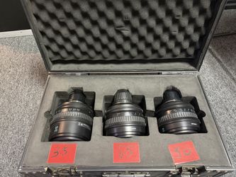 Sony CineAlta PL Prime Lens Set 35/50/85mm T2.0 (SCL-P) + Hard Case
