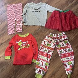 Girls Christmas Clothes Size 5-7 (6pcs)