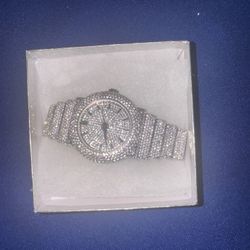 Iced out vvs watch 
