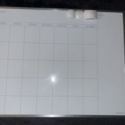 Magnetic Dry Erase Monthly Calendar Board