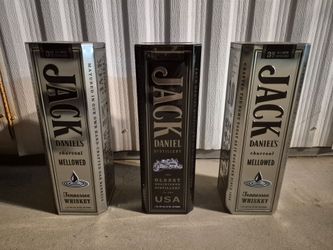 3 Collectable Jack Daniel's Tins Without the Bottles