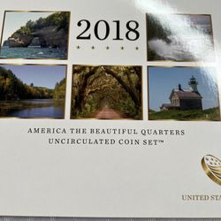 America The Beautiful Quarter Uncirculated Coin Set