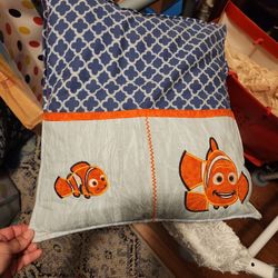 Handmade Disney Nemo Throw Pillow with Pockets