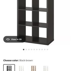 IKEA KALLAX Shelf unit, black-brown, 30 1/8x57 5/8 "