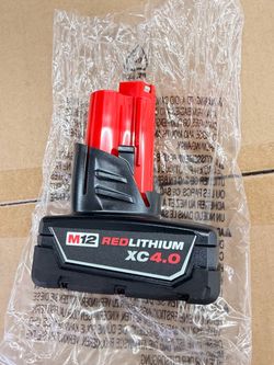 New Milwaukee M12 RedLithium XC4.0 Battery