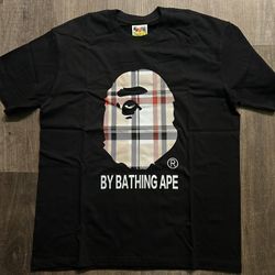 Bape Check T Shirt New With Bag N Tags