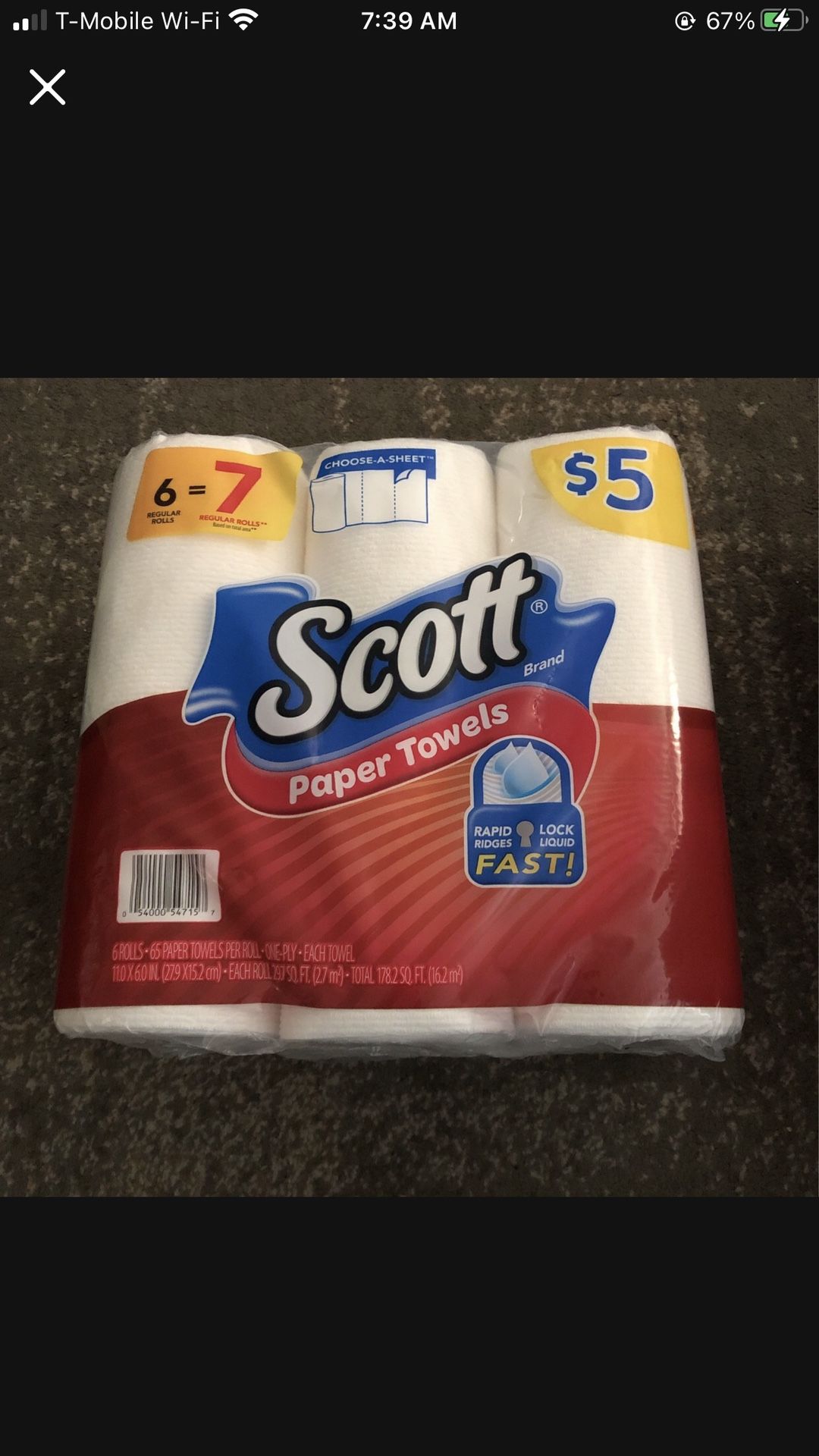 Lot Of 10 Scott Paper Towel