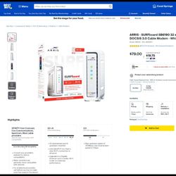 Only $45  Fast Speed Cable Modem