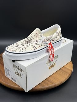 Vans x Harry Potter Women’s 9 Men’s 7.5 Slip On Marauder's Map Mens Shoes NEW Dead Stock Collector