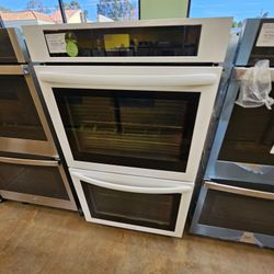 Double Wall Oven White Color Frigidaire 30 Inch Wide
